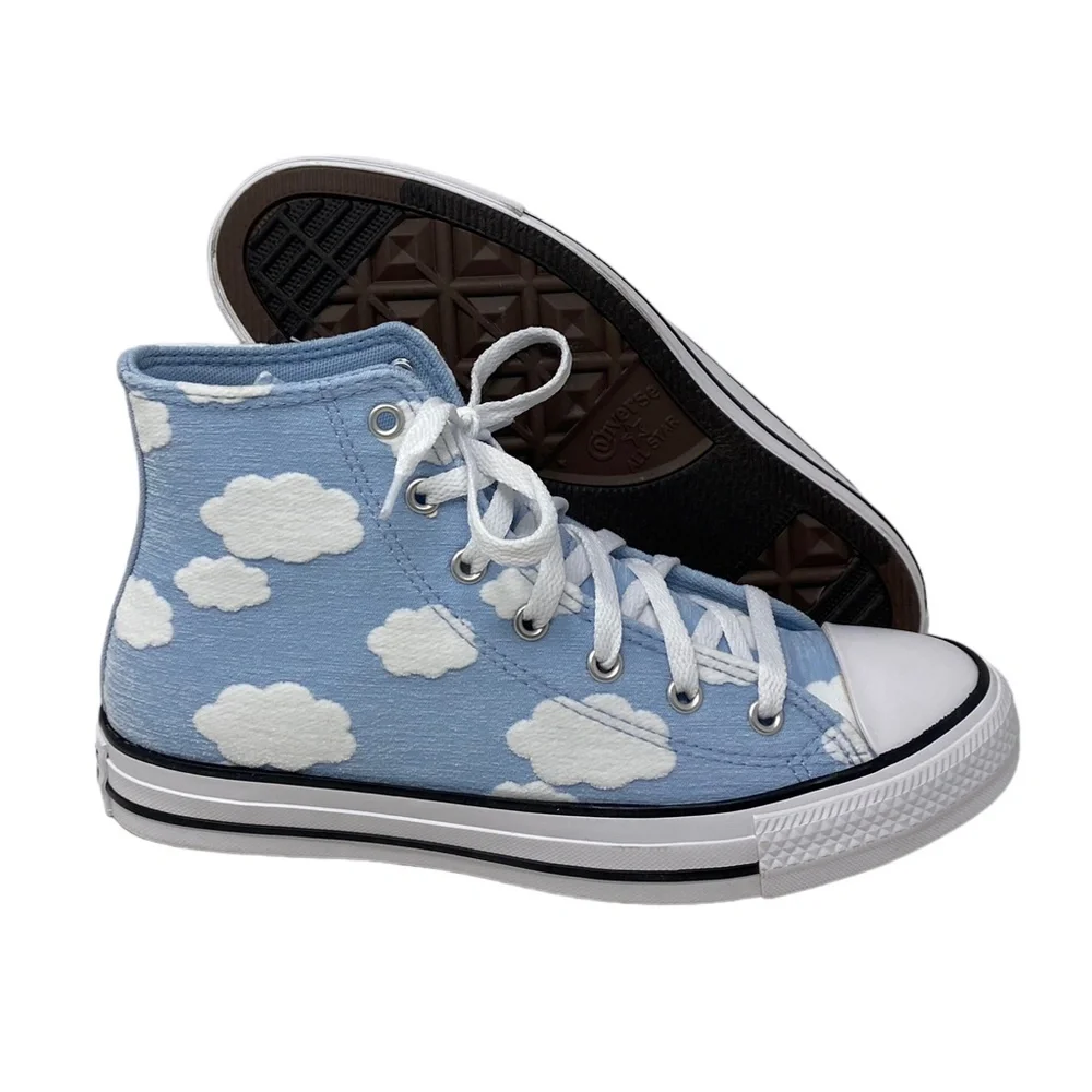 Converse Chuck Taylor Clouds Women's Sneakers Kids Blue Canvas High Top A02924F - Picture 8 of 10